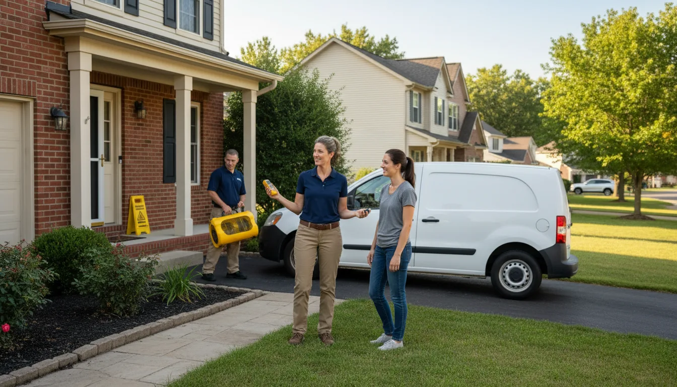 Residential water damage restoration in Geneseo, IL
